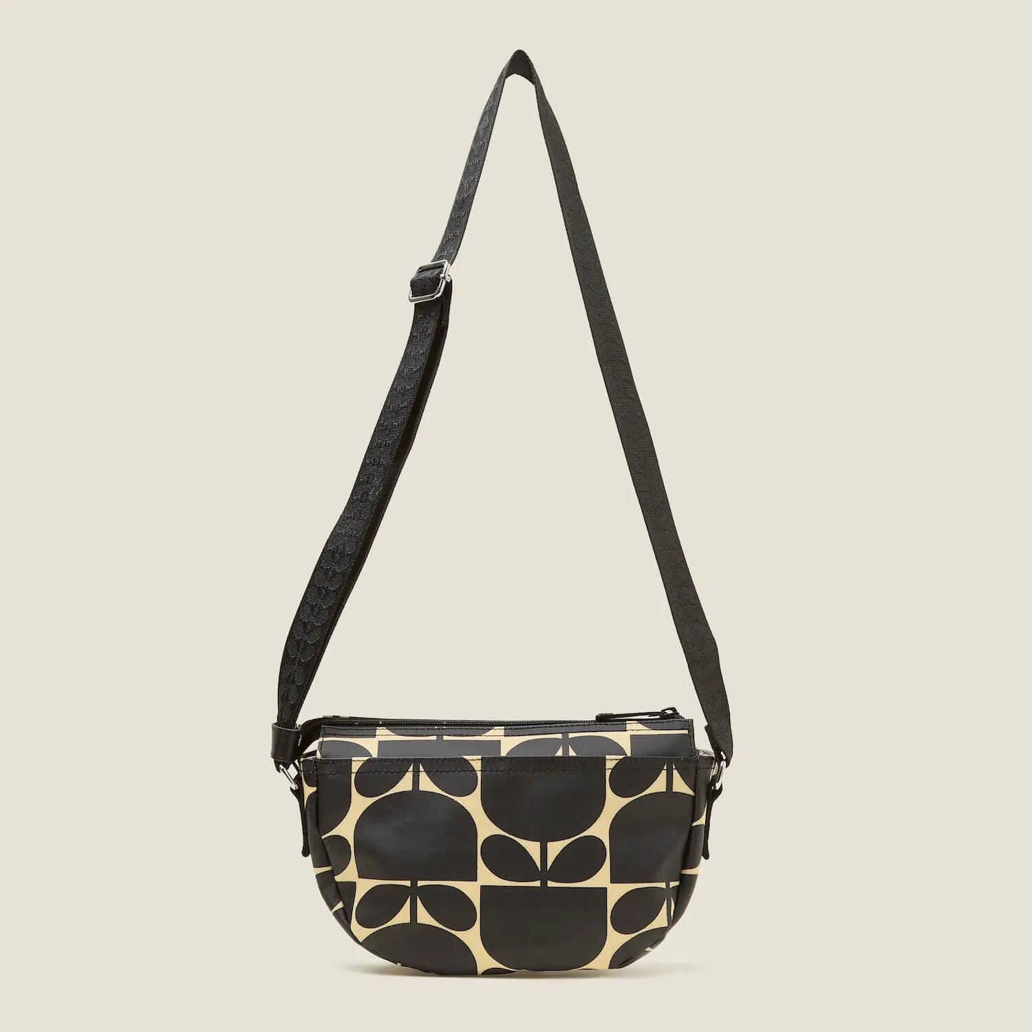 Mini Rounder Crossbody - Block Flower Monochrome