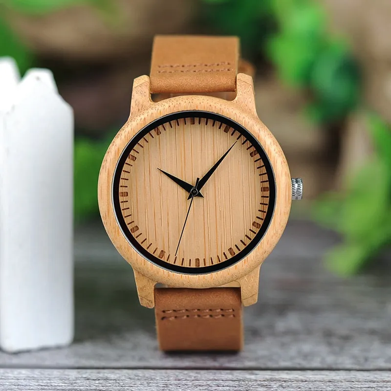 Minimalist Bamboo Watch & Sunglasses Gift Set (Personalised Box)