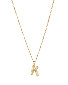 Monogram Necklace - K (Gold)