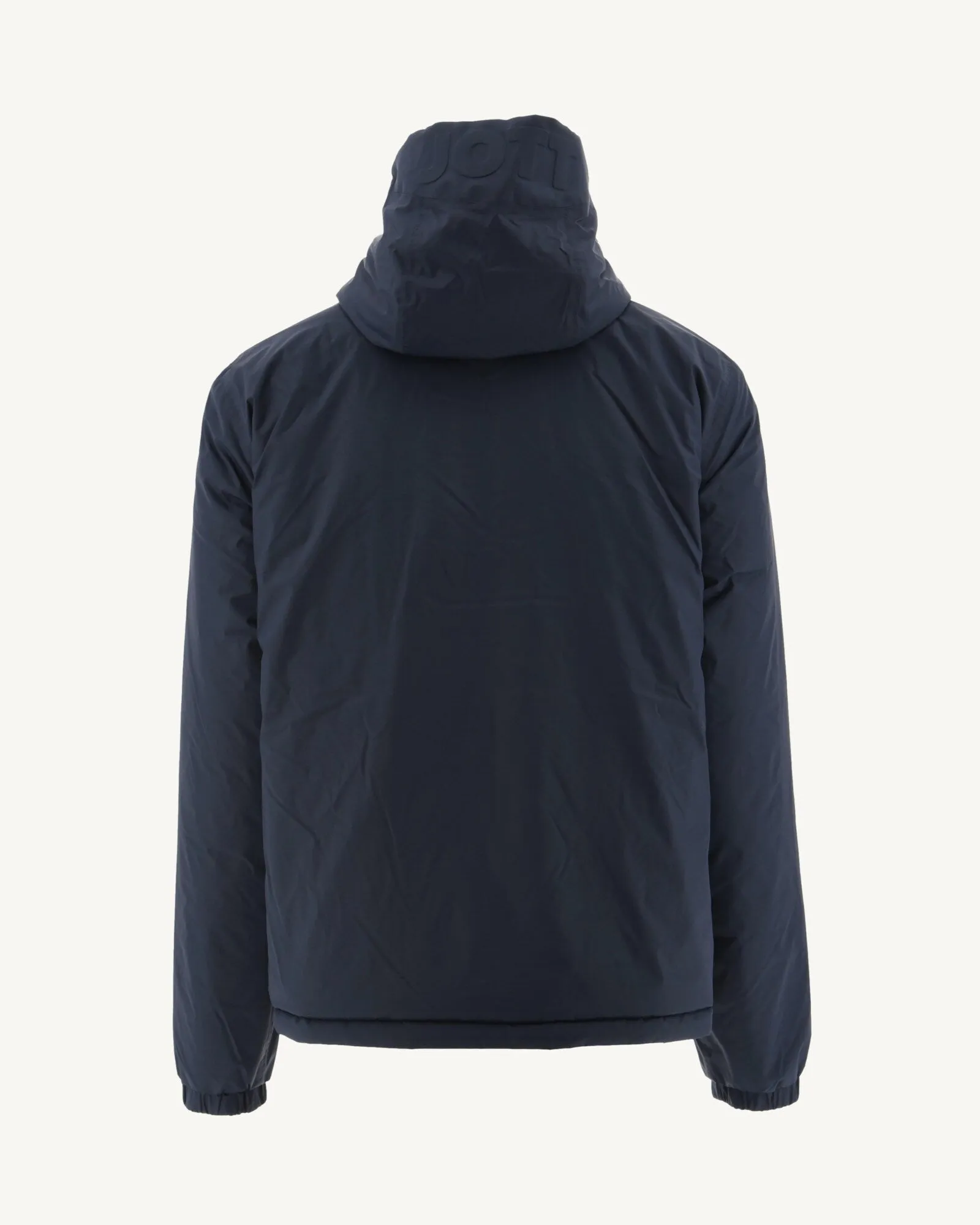 Navy Bergen reversible hooded puffer jacket