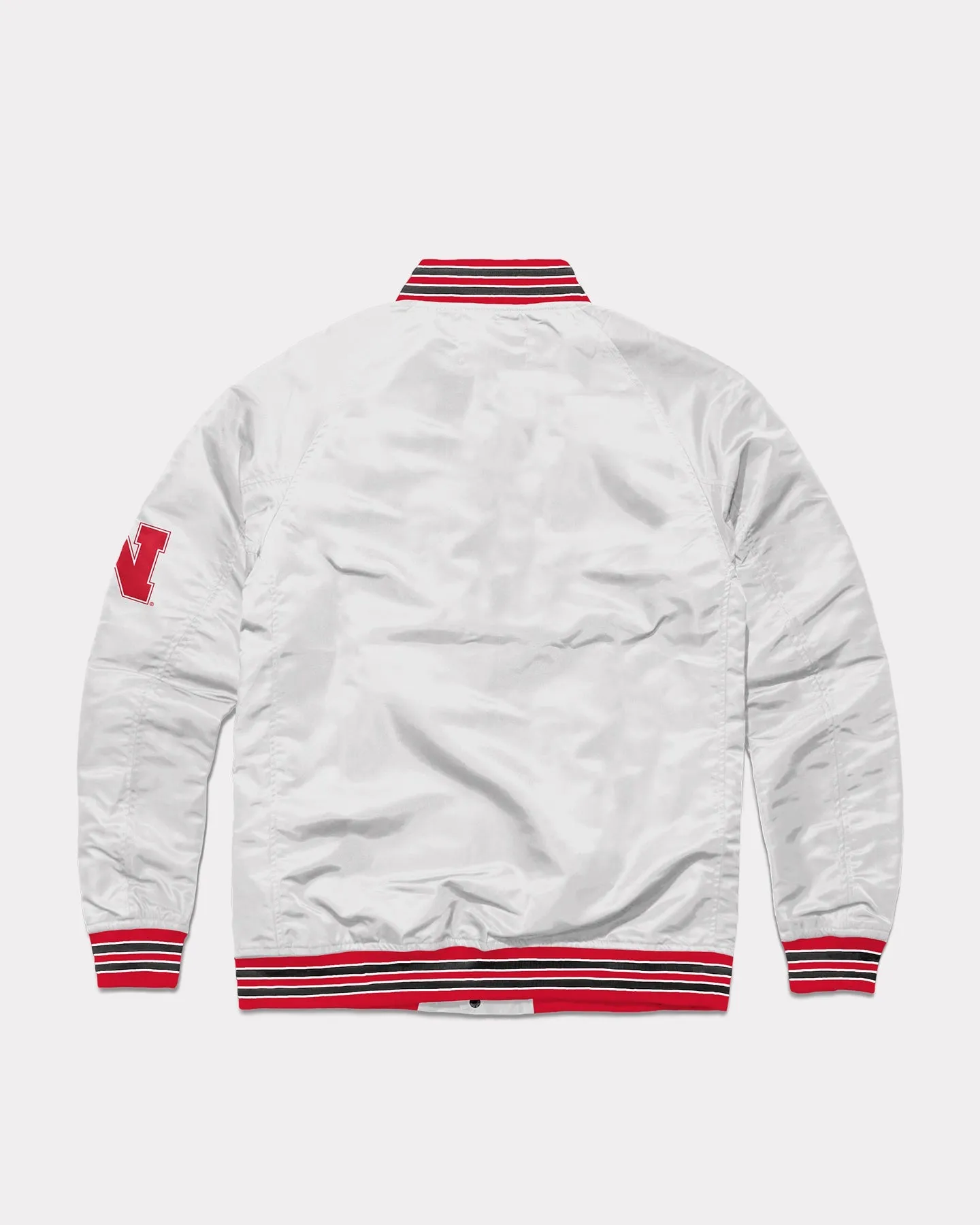 Nebraska Script Vintage White Varsity Jacket