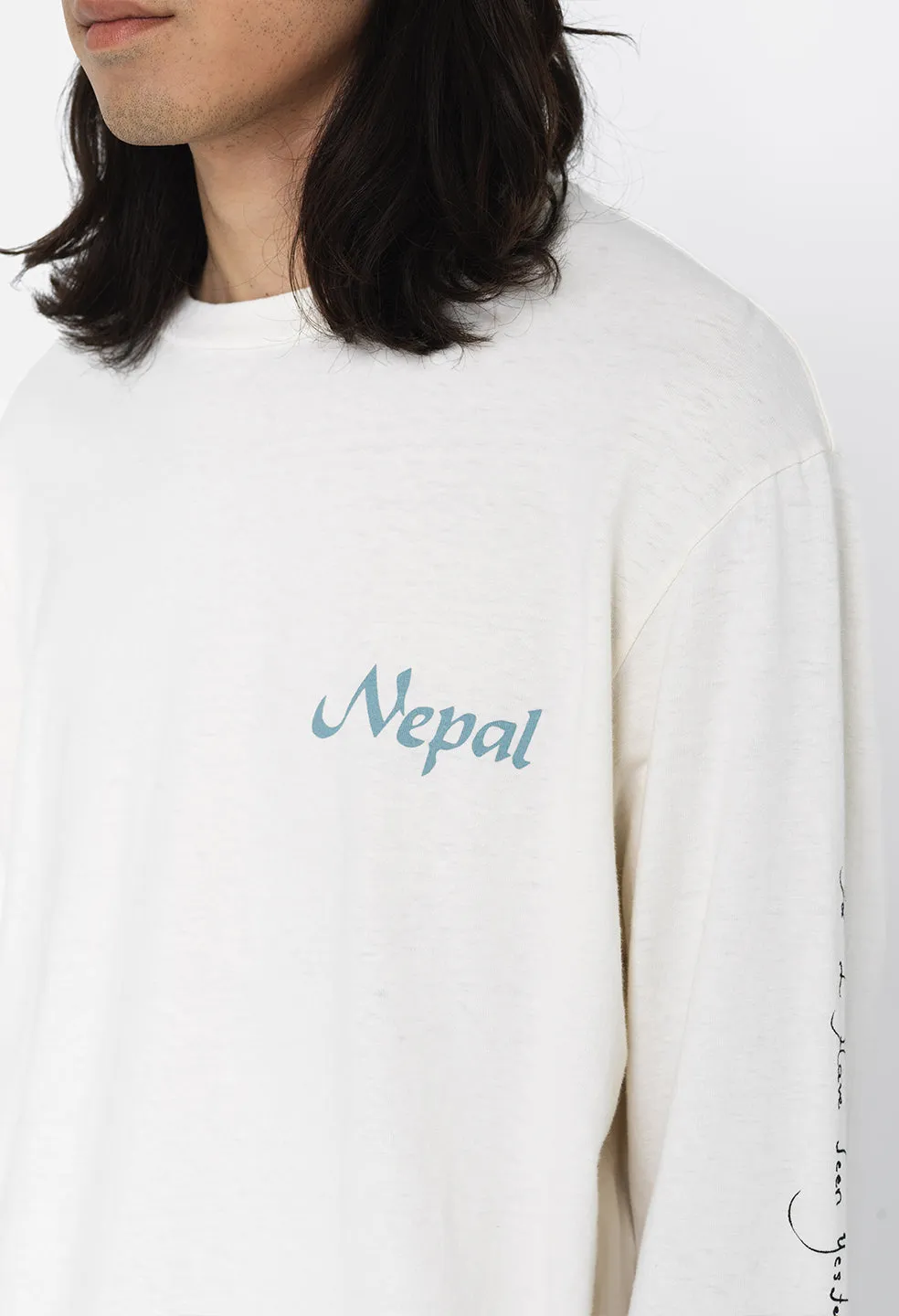 Nepal LS University Tee / Salt