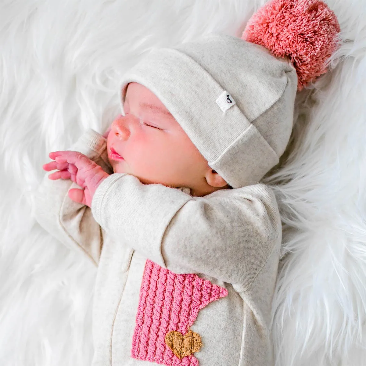 oh baby! Blush Pom Hat - Sand