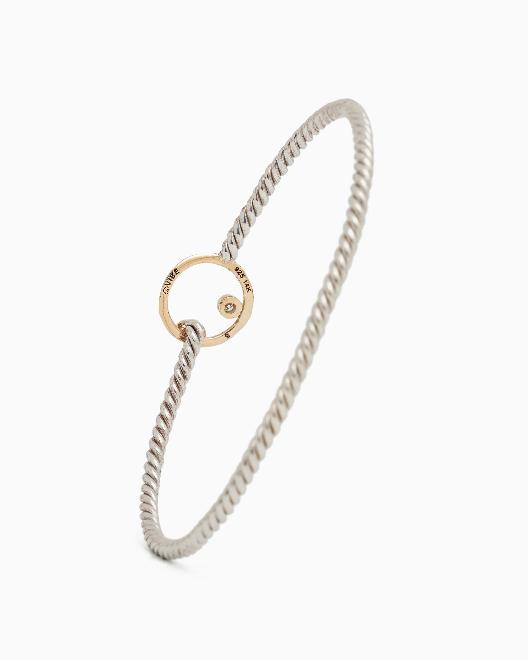 One Love Twisted Hook Bracelet with Diamond