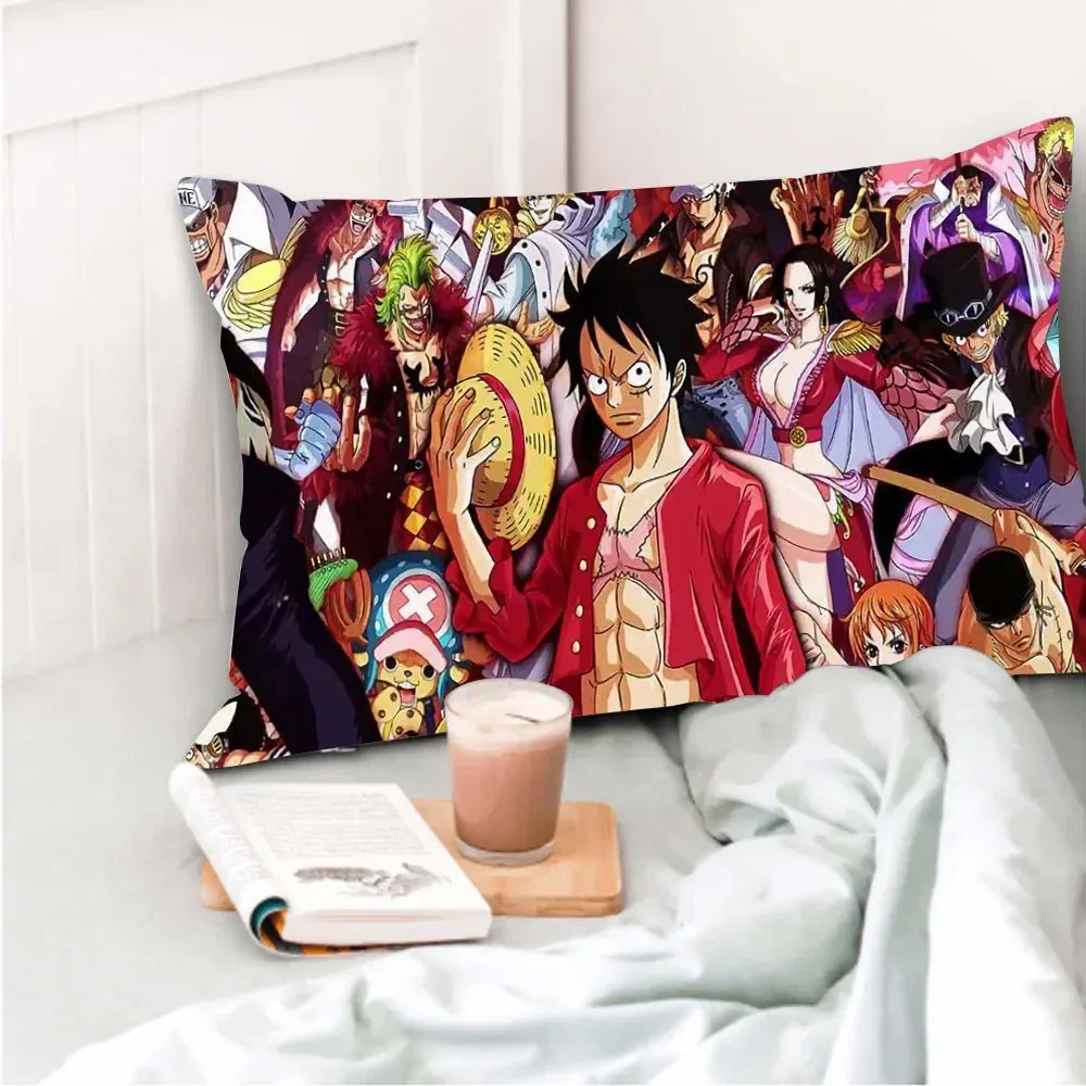 One Piece Luffy Zoro Cartoon Print Pillowcase