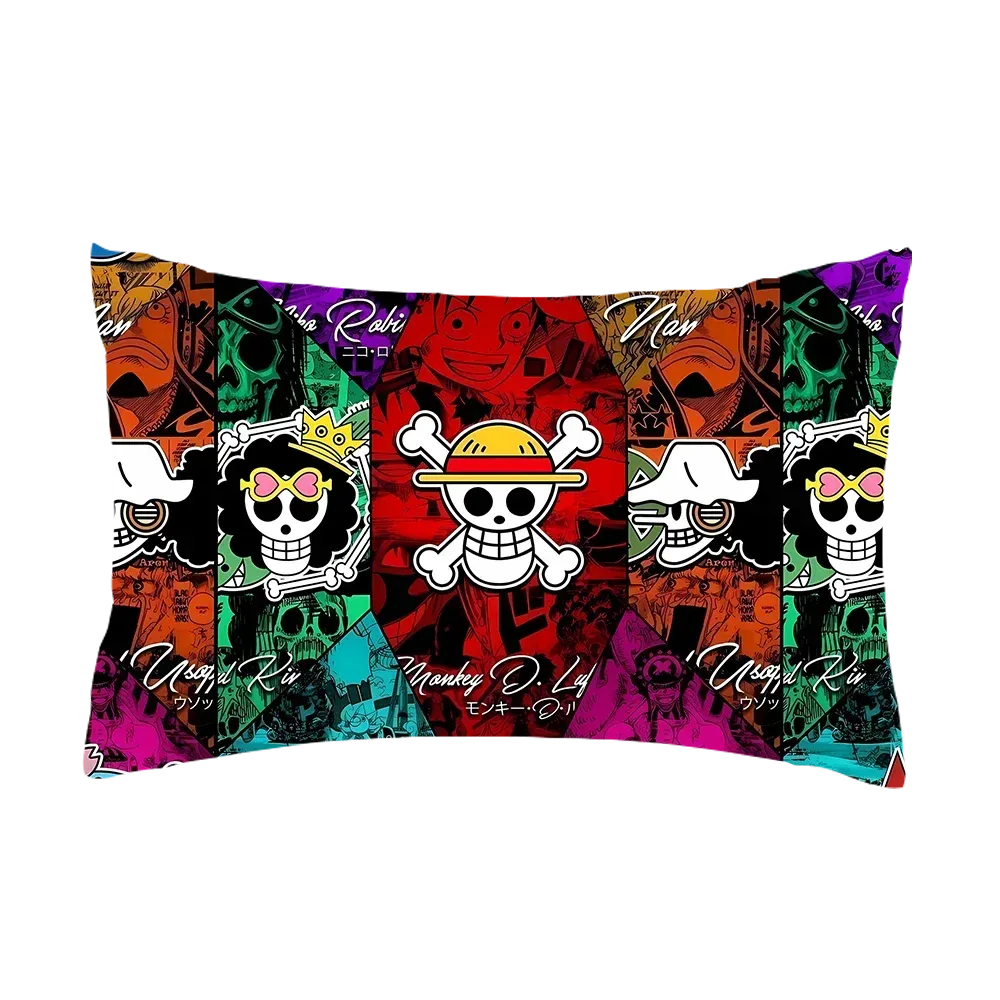 One Piece Luffy Zoro Cartoon Print Pillowcase