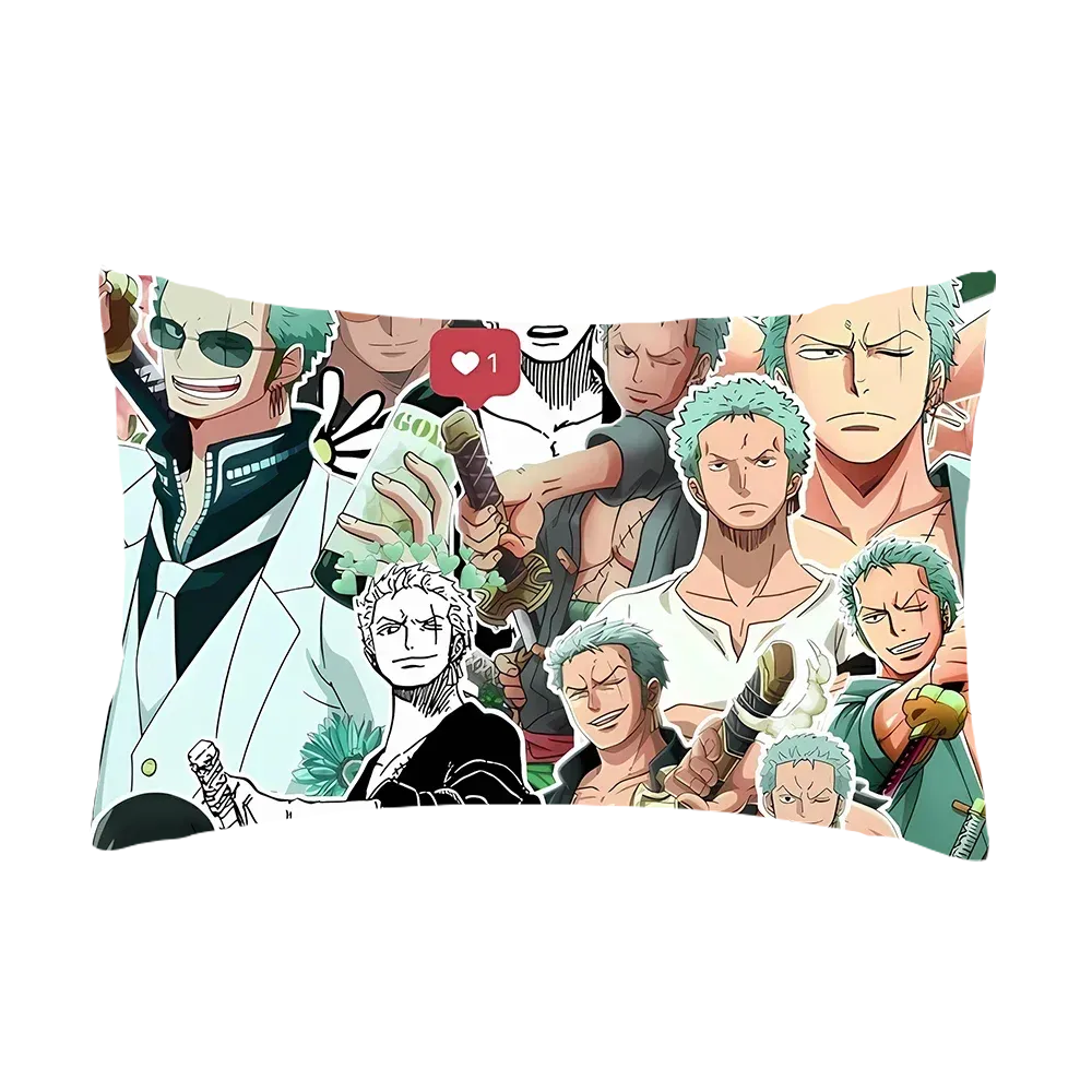 One Piece Luffy Zoro Cartoon Print Pillowcase