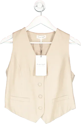 Phase Eight Beige Addison Linen Waistcoat BNWT UK 8