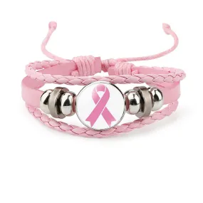 Pink Ribbon Charm Bracelet