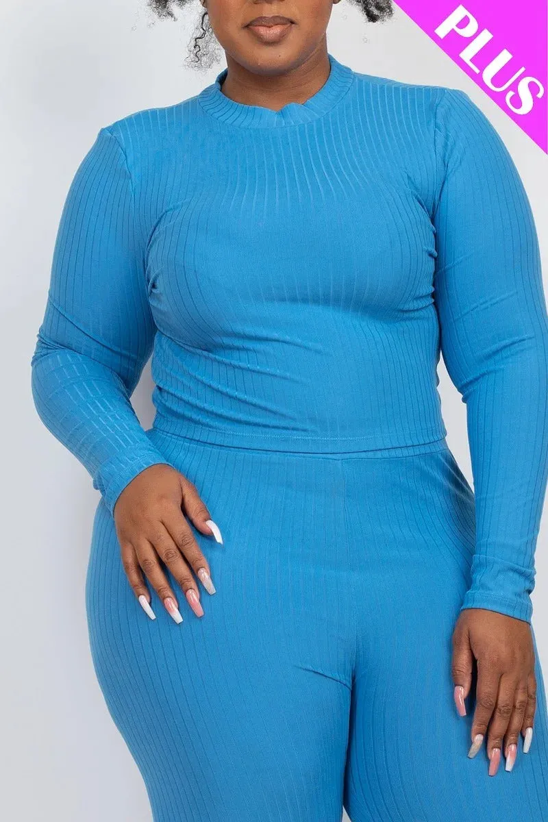 Plus Size Ribbed Legging Set