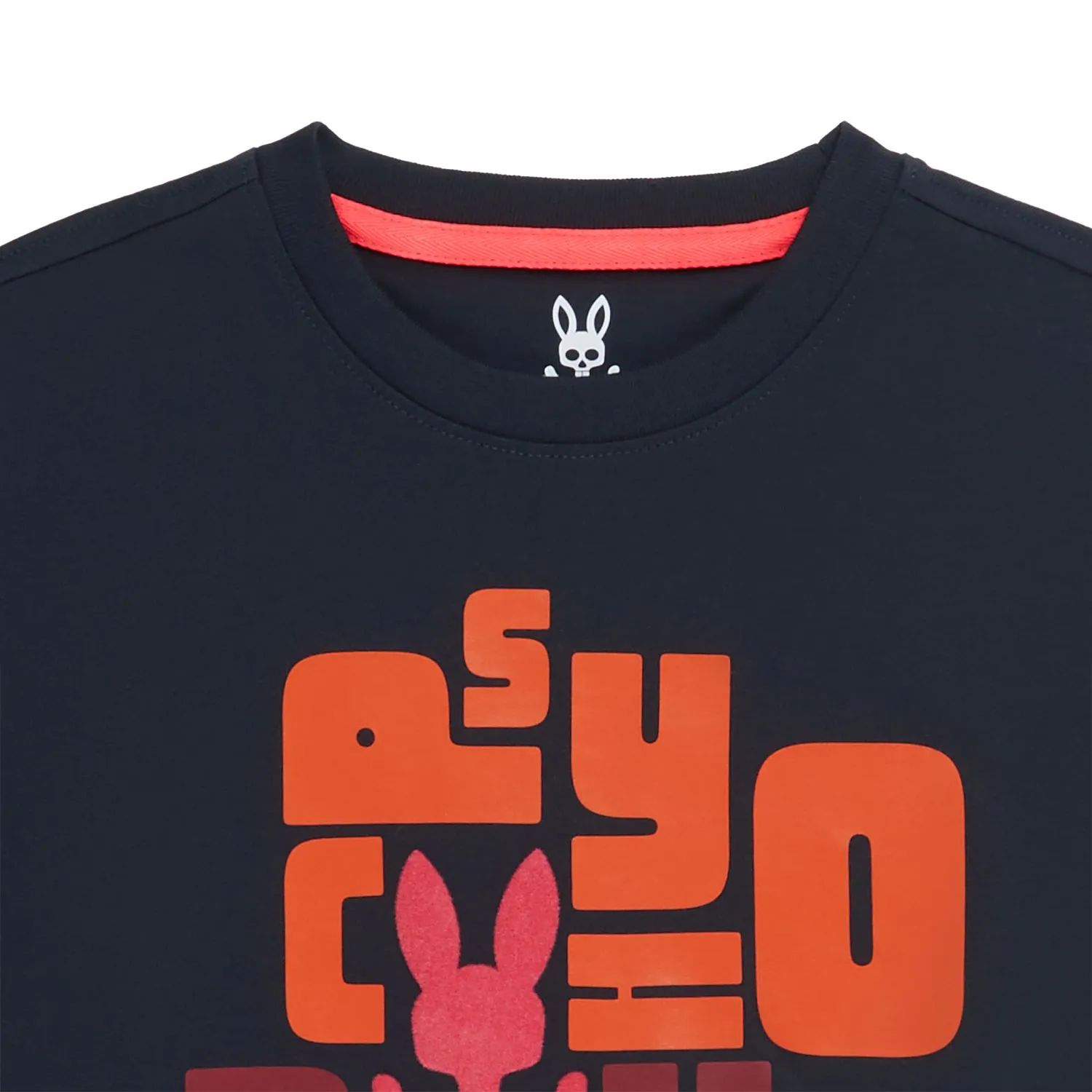 Psycho Bunny Kids Lyons Flocking Graphic Tee - Navy