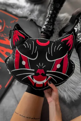 Purr Evil Filled Shape Cushion