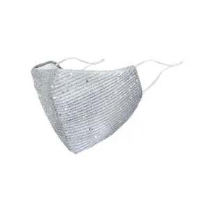 Reiki Sequin Face Mask - Grey