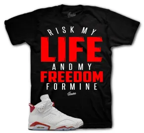 Retro 6 Red Cement My Life Shirt