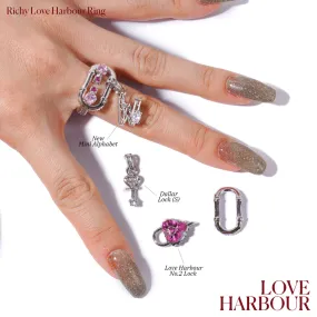 Richy Love Harbour Ring [Pink gems/White gold]