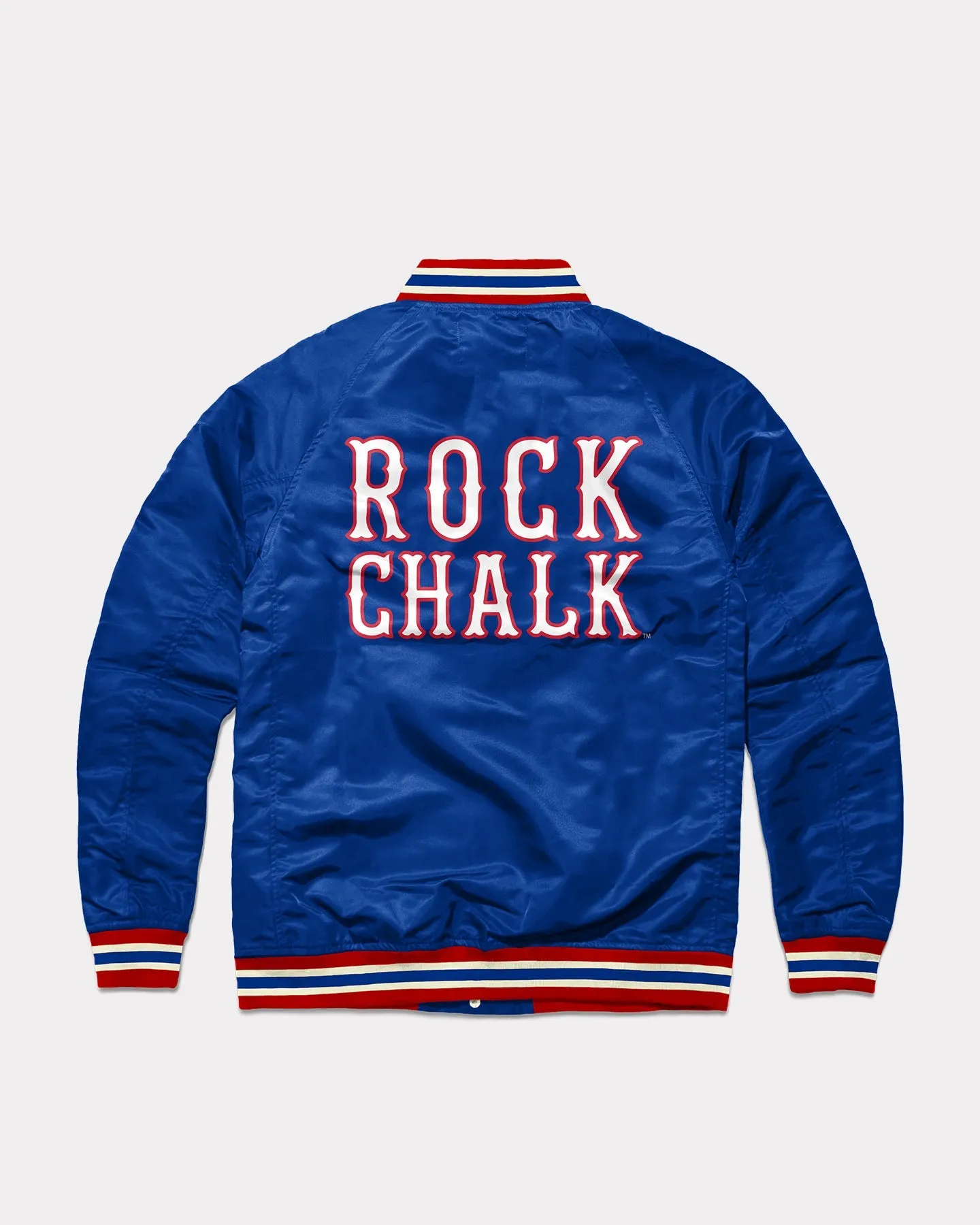 Rock Chalk Jayhawk KU Royal Blue Varsity Jacket