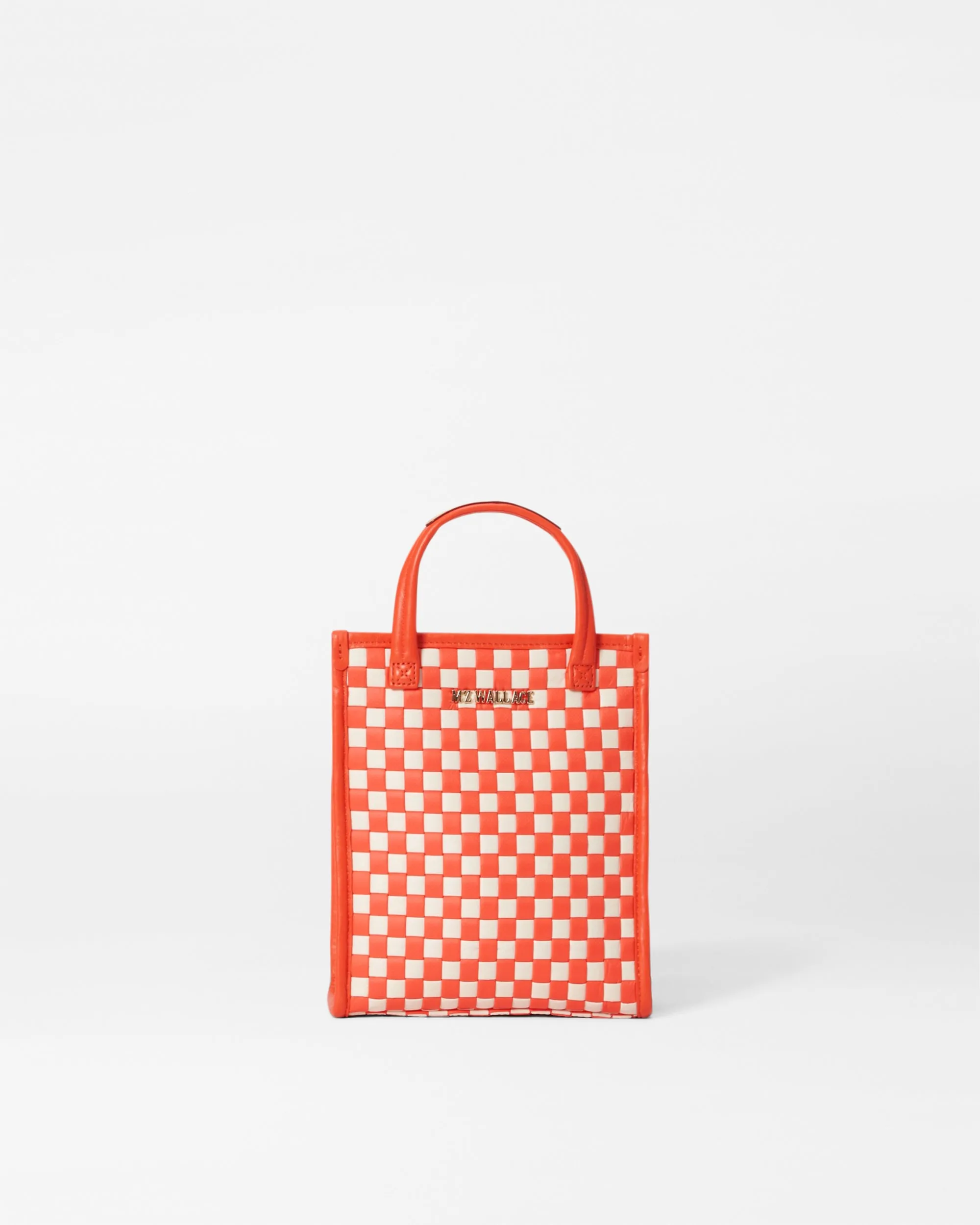 Sandshell/Poppy Woven Micro Woven Box Tote