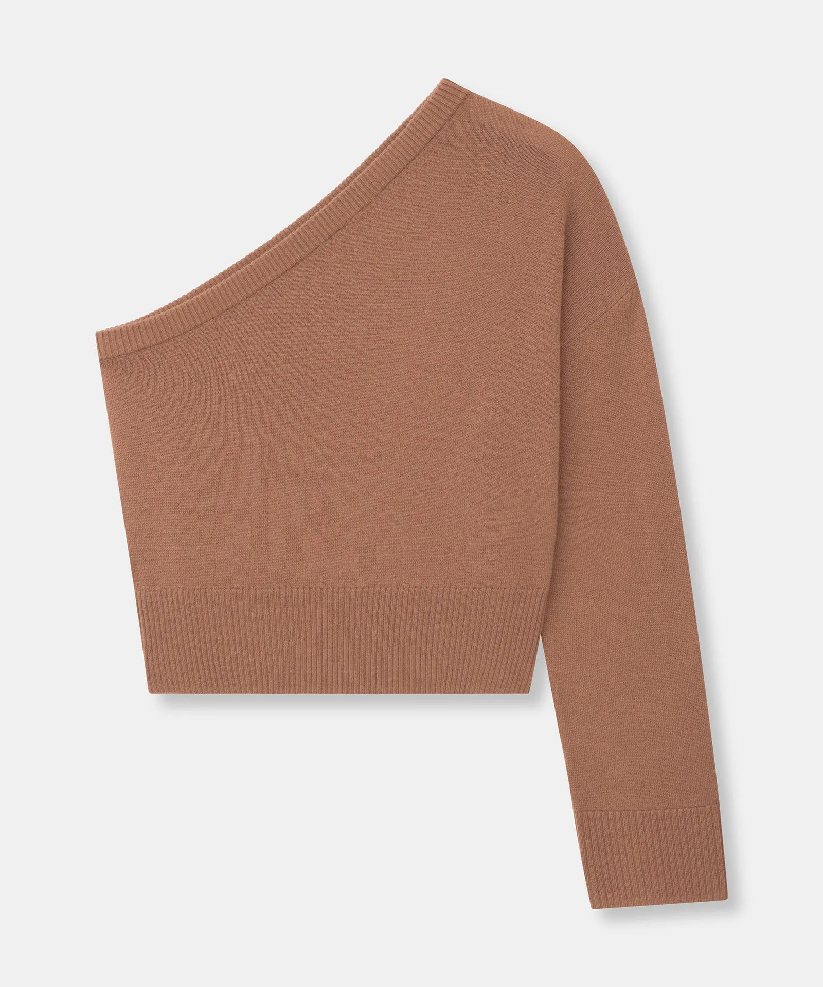 Signature Cashmere One Shoulder Sweater