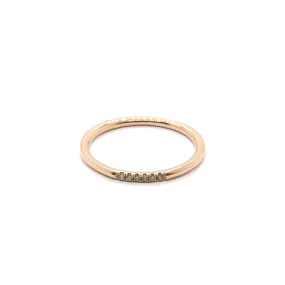 Six Stone Queenie 14k Rose Gold, Champagne Diamonds