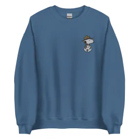 Snoopy Beagle Scouts Embroidered Adult Crewneck