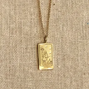 Strength Tarot Charm with Chain