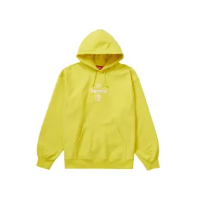 Supreme Cross Box Logo Hooded Sweatshirt Lemon