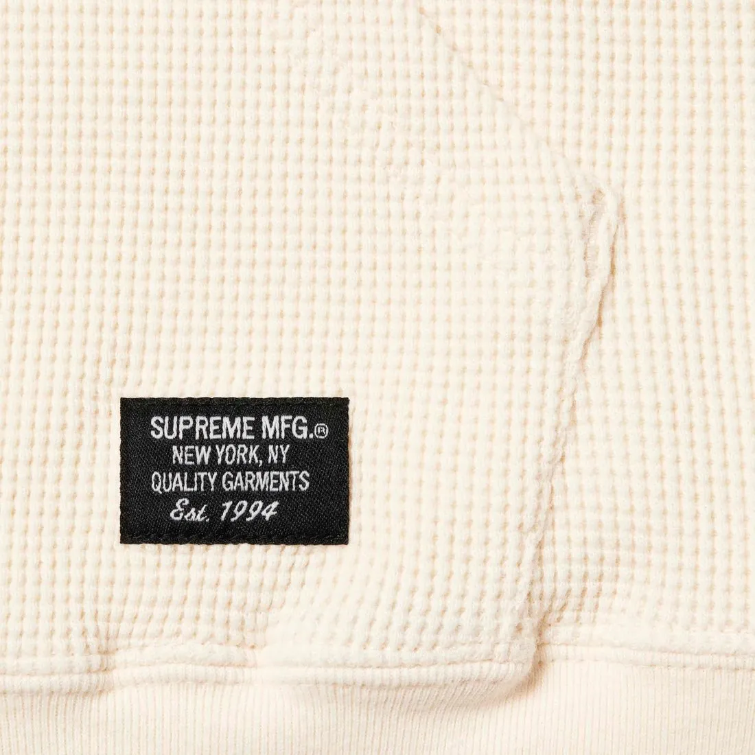 SUPREME HOODED ZIP UP THERMAL-NATURAL