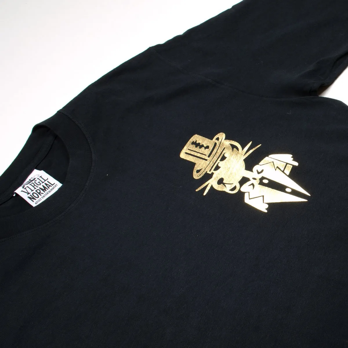 Virgil Normal - Plot Is Foiled LS T-shirt - Black