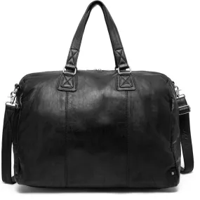 Weekend bag in soft leather and timeless design / 15246 - Black (Nero)