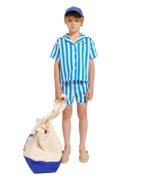 WEEKEND HOUSE KIDS Things I Like BLUE STRIPES BUTTONED SHIRT