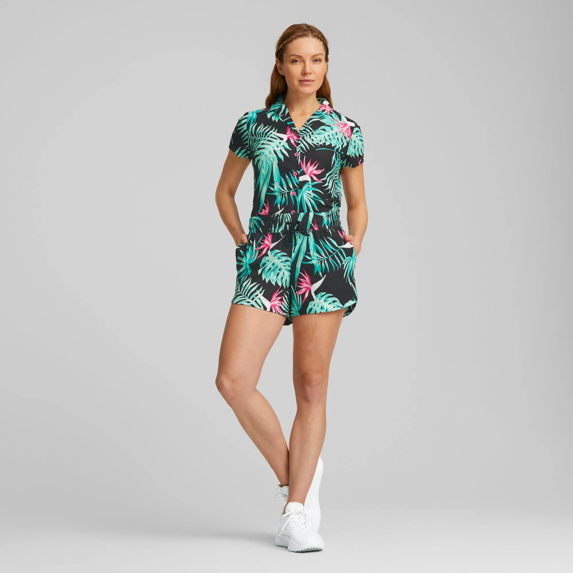 Women's Puma x PTC Paradise Camp Golf Shirt