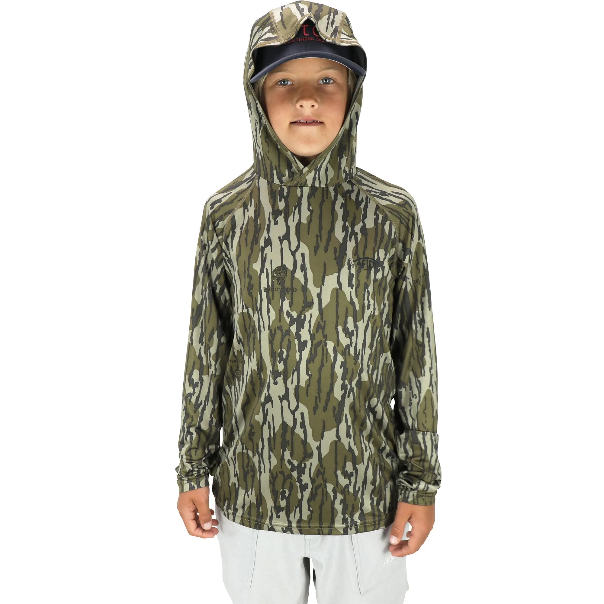 Youth Mossy Oak Hooded Performance Shirt