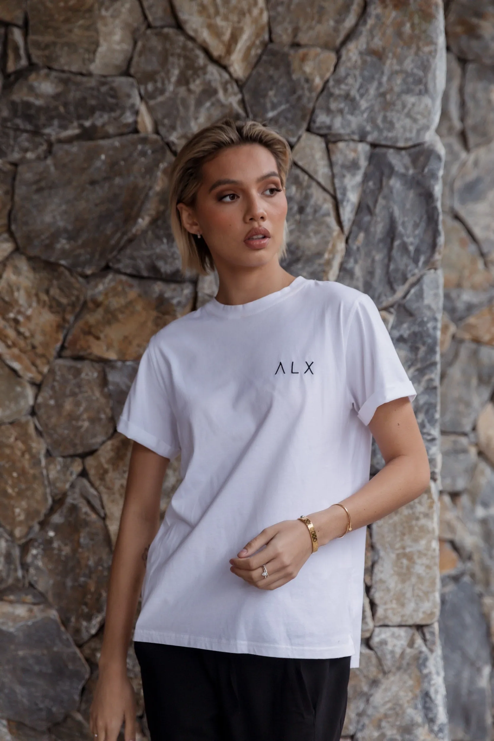 Λ L X Crew T-Shirt White